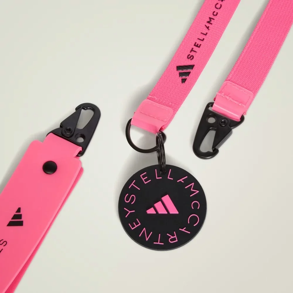 Adidas by Stella McCartney Lanyard Keychain Solar Pink KC4216 NWT $60